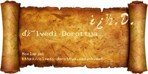 Ölvedi Dorottya névjegykártya